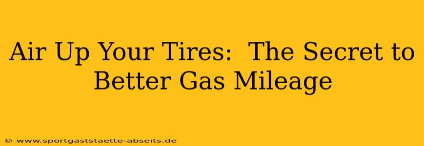 Air Up Your Tires:  The Secret to Better Gas Mileage