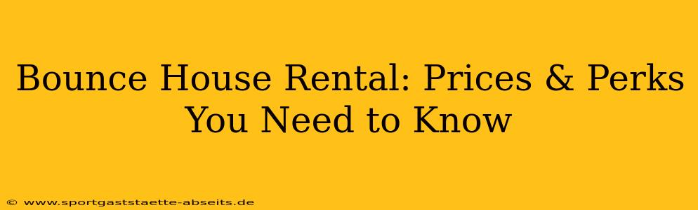 Bounce House Rental: Prices & Perks You Need to Know