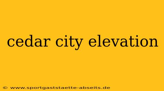 cedar city elevation