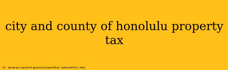city and county of honolulu property tax