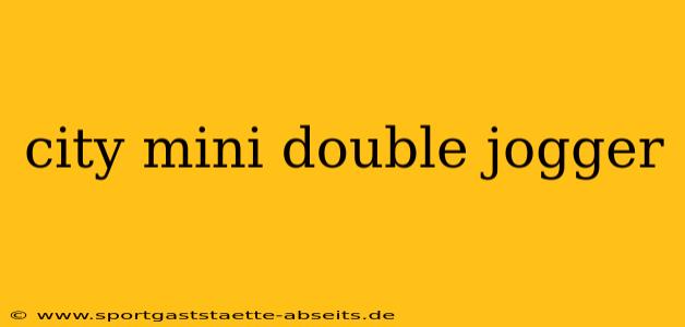 city mini double jogger