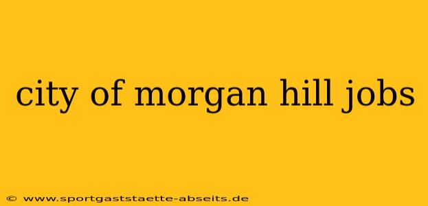 city of morgan hill jobs