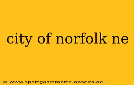 city of norfolk ne