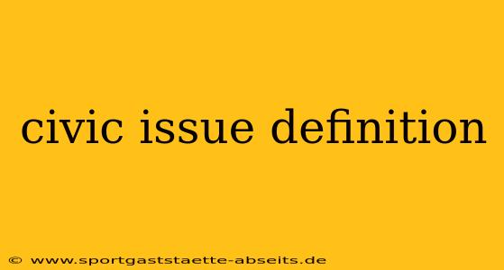 civic issue definition