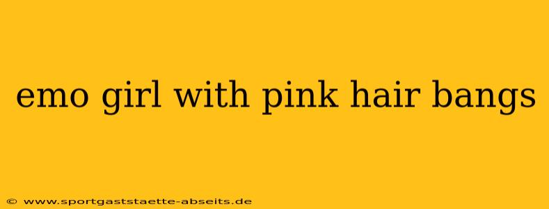 emo girl with pink hair bangs