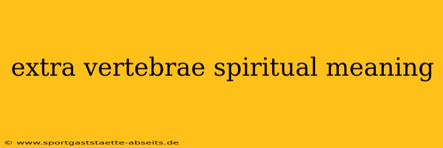 extra vertebrae spiritual meaning