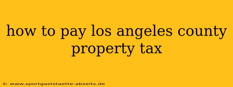 how to pay los angeles county property tax