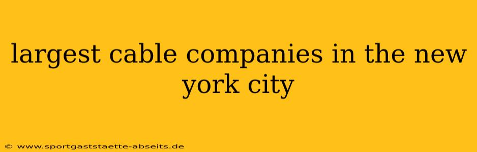 largest cable companies in the new york city