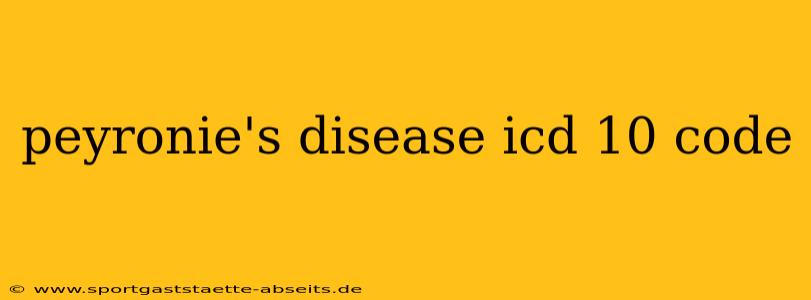 peyronie's disease icd 10 code