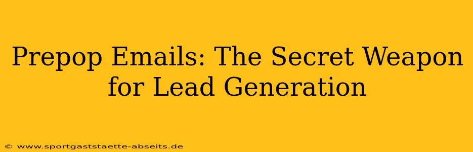 Prepop Emails: The Secret Weapon for Lead Generation