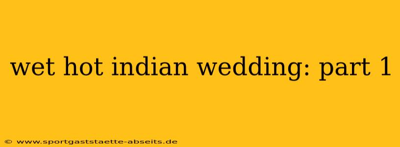 wet hot indian wedding: part 1